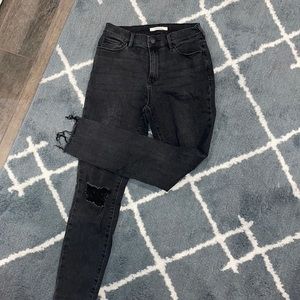 Black distressed pac sun jeans